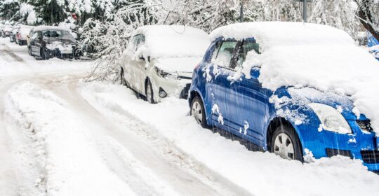 Extreme snowfall in european city